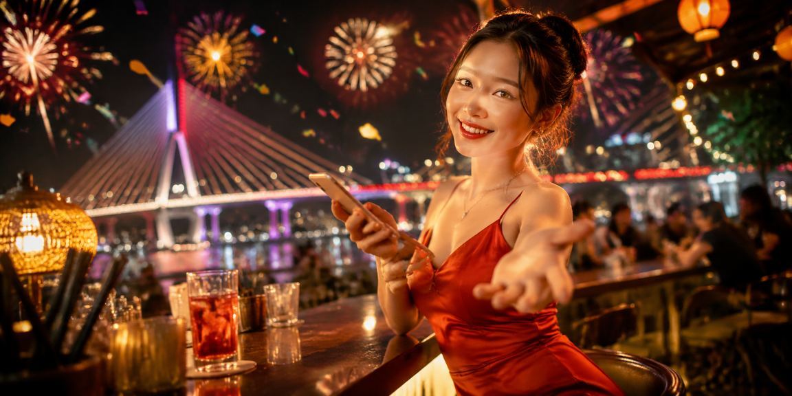 Người chơi tại chợ đêm Cần Thơ thử game mới trên điện thoại
