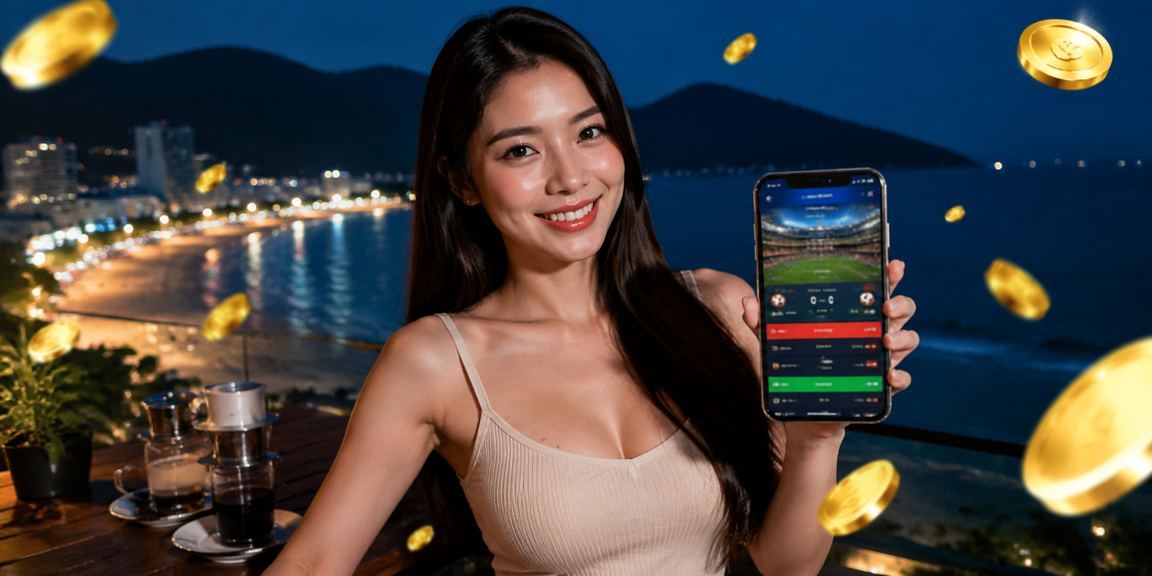 Người dùng thư giãn với cà phê và chơi casino mobile tại Côn Đảo